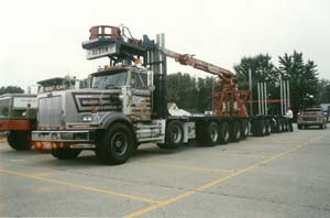 Though more at home in the forests of Michigan’s Upper Peninsula, Denny Olson’s Western Star logging truck also stood out at this truck show in Green Bay, Wis.,